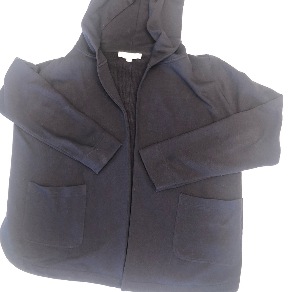 Lightweight knit hooded jacket